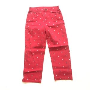 Ralph Lauren sailing capris size 4 red